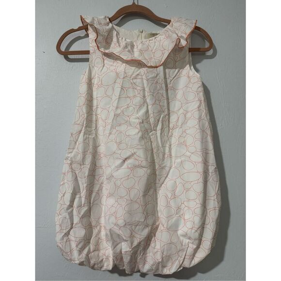 Coco Au lait NWT white Geometric patterned balloon skirt dress 10A - Picture 1 of 8